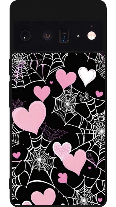 Google Pixel 6 Pro Case Hülle - Silikon schwarz Halloween 2024 girly