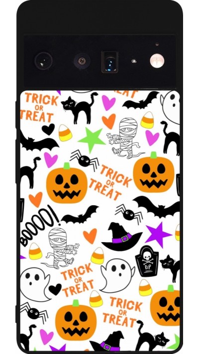 Google Pixel 6 Pro Case Hülle - Silikon schwarz Halloween 2024 trick or treat