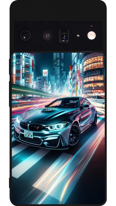 Google Pixel 6 Pro Case Hülle - Silikon schwarz BMW M4 Tokio Nacht