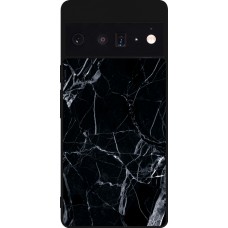 Google Pixel 6 Pro Case Hülle - Silikon schwarz Marble Black 01