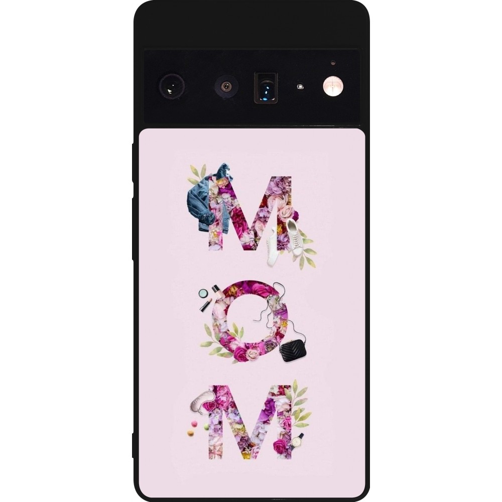 Google Pixel 6 Pro Case Hülle - Silikon schwarz Mom 2024 girly mom