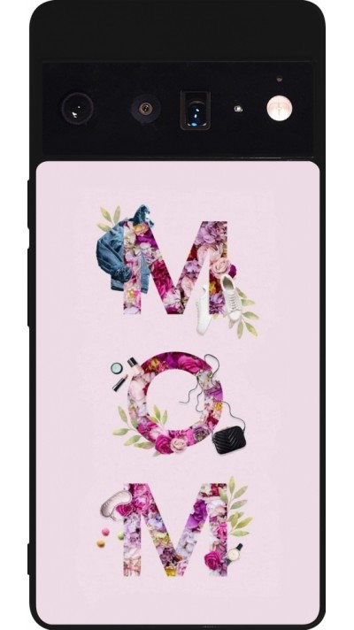 Google Pixel 6 Pro Case Hülle - Silikon schwarz Mom 2024 girly mom