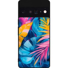 Google Pixel 6 Pro Case Hülle - Silikon schwarz Palms Blue