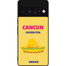 Google Pixel 6 Pro Case Hülle - Silikon schwarz Pop Summer Destination Cancun