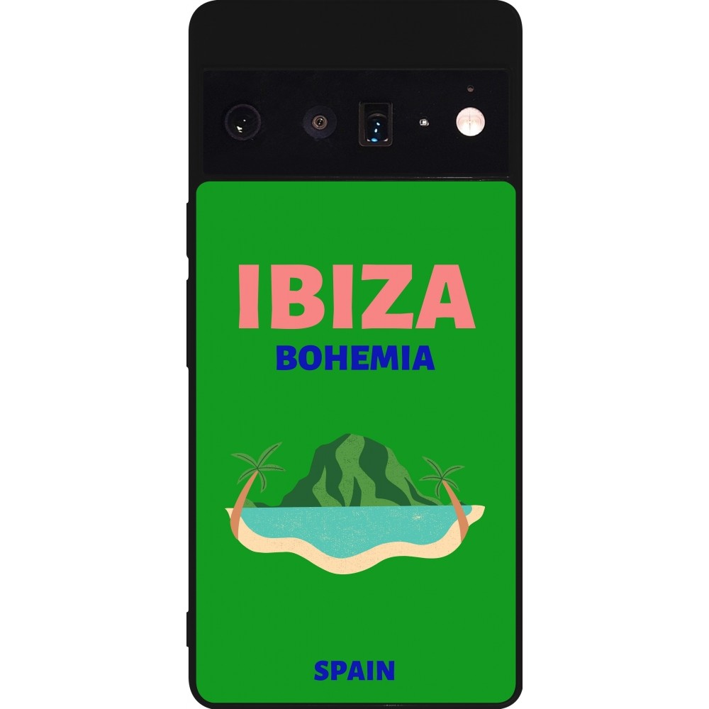 Google Pixel 6 Pro Case Hülle - Silikon schwarz Pop Summer Destination Ibiza