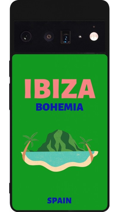 Google Pixel 6 Pro Case Hülle - Silikon schwarz Pop Summer Destination Ibiza