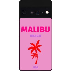 Google Pixel 6 Pro Case Hülle - Silikon schwarz Pop Summer Destination Malibu