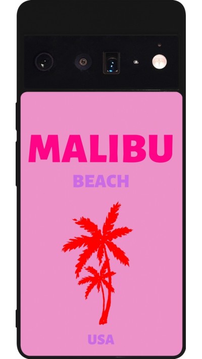 Google Pixel 6 Pro Case Hülle - Silikon schwarz Pop Summer Destination Malibu