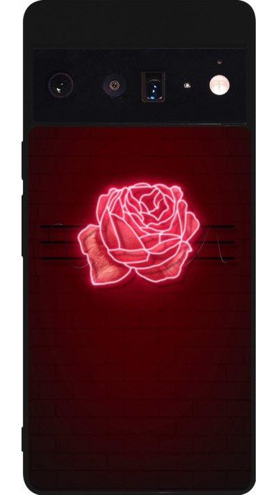 Google Pixel 6 Pro Case Hülle - Silikon schwarz Spring 23 neon rose