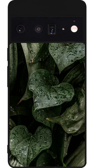 Google Pixel 6 Pro Case Hülle - Silikon schwarz Spring 23 fresh plants