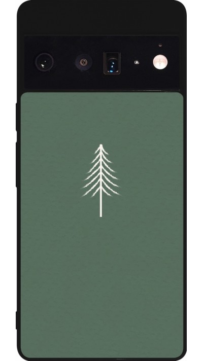 Google Pixel 6 Pro Case Hülle - Silikon schwarz Christmas 22 minimalist tree