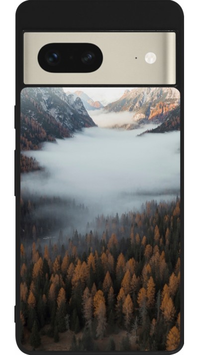 Google Pixel 7 Case Hülle - Silikon schwarz Autumn 22 forest lanscape