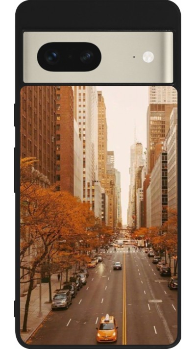 Google Pixel 7 Case Hülle - Silikon schwarz Autumn 2024 New York city