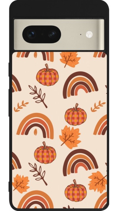 Google Pixel 7 Case Hülle - Silikon schwarz Autumn 2024 rainbow