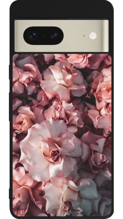 Google Pixel 7 Case Hülle - Silikon schwarz Beautiful Roses