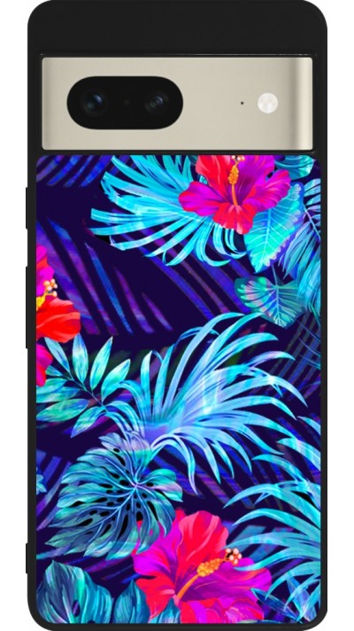 Google Pixel 7 Case Hülle - Silikon schwarz Blue Forest