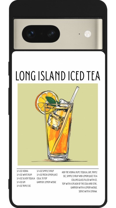 Google Pixel 7 Case Hülle - Silikon schwarz Cocktail Rezept Long Island Ice Tea