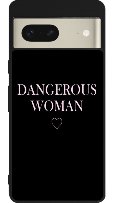 Google Pixel 7 Case Hülle - Silikon schwarz Dangerous woman