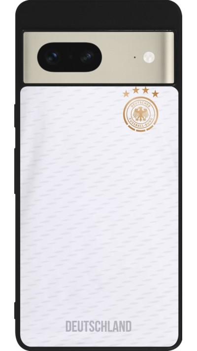 Google Pixel 7 Case Hülle - Silikon schwarz Deutschland 2022 personalisierbares Fußballtrikot