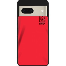 Google Pixel 7 Case Hülle - Silikon schwarz Südkorea 2022 personalisierbares Fussballtrikot