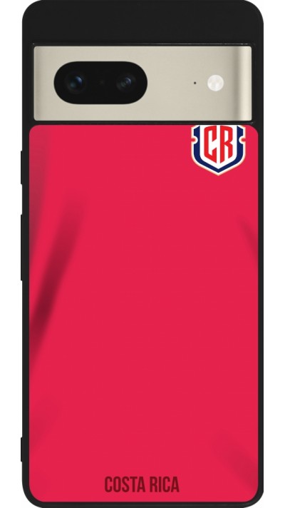 Google Pixel 7 Case Hülle - Silikon schwarz Costa Rica 2022 personalisierbares Fussballtrikot