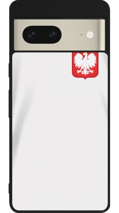 Google Pixel 7 Case Hülle - Silikon schwarz Polen 2022 personalisierbares Fussballtrikot