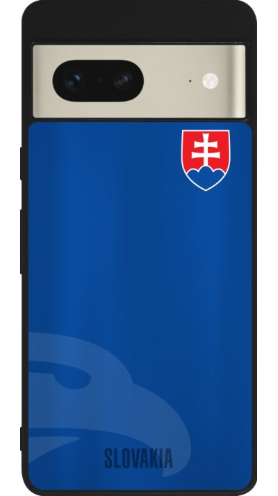 Coque Google Pixel 7 - Silicone rigide noir Maillot de football Slovaquie
