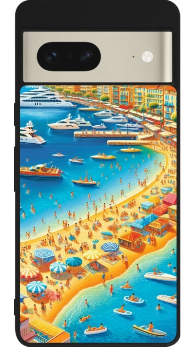 Google Pixel 7 Case Hülle - Silikon schwarz French Riviera People