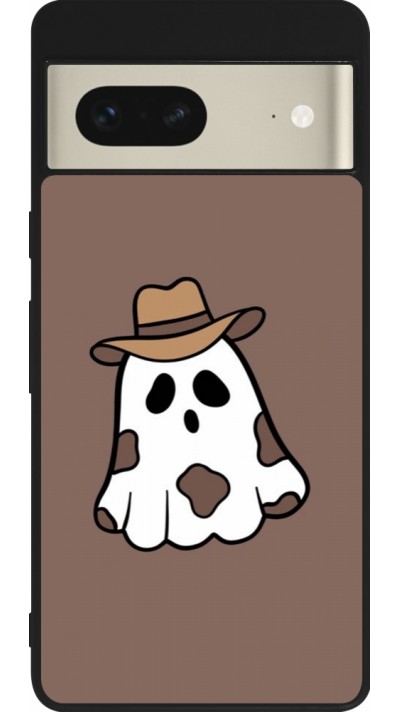 Google Pixel 7 Case Hülle - Silikon schwarz Halloween 2024 cowboy ghost