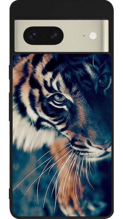 Google Pixel 7 Case Hülle - Silikon schwarz Incredible Lion