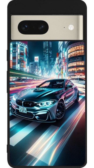 Google Pixel 7 Case Hülle - Silikon schwarz BMW M4 Tokio Nacht