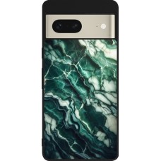 Google Pixel 7 Case Hülle - Silikon schwarz Majestätischer grüner Marmor