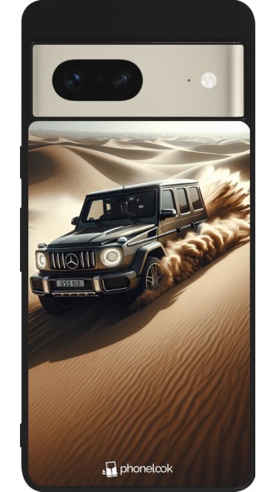 Google Pixel 7 Case Hülle - Silikon schwarz Mercedes G Drift Wueste