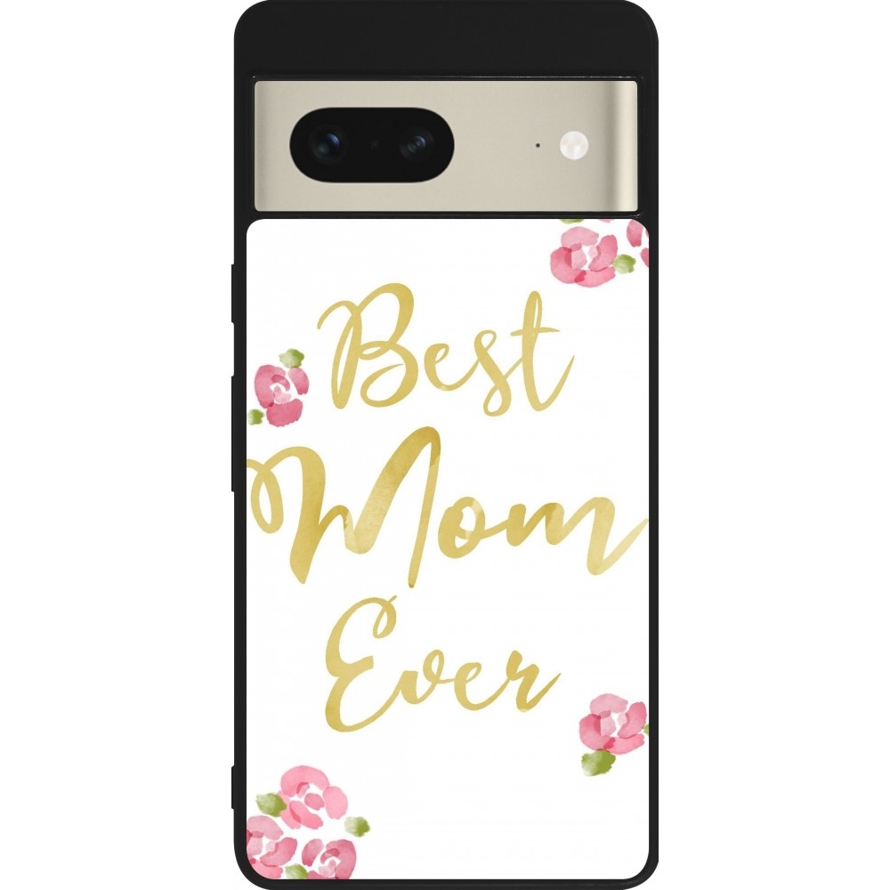 Google Pixel 7 Case Hülle - Silikon schwarz Mom 2024 best Mom ever