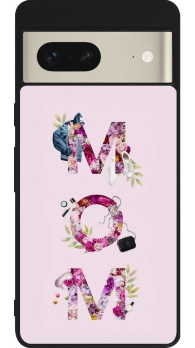 Google Pixel 7 Case Hülle - Silikon schwarz Mom 2024 girly mom