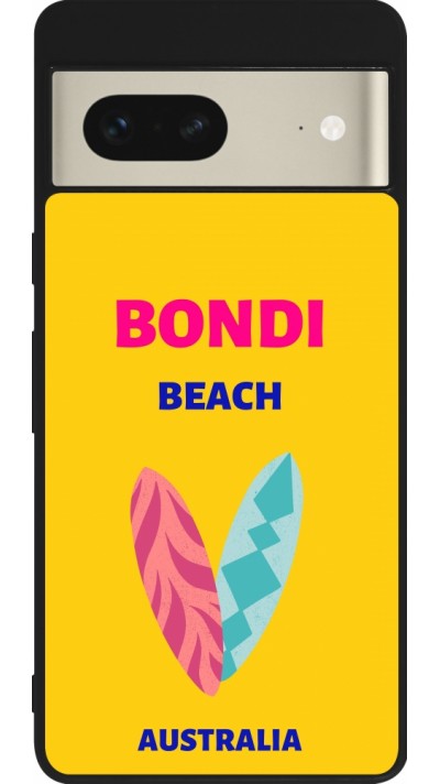 Google Pixel 7 Case Hülle - Silikon schwarz Pop Summer Destination Bondi