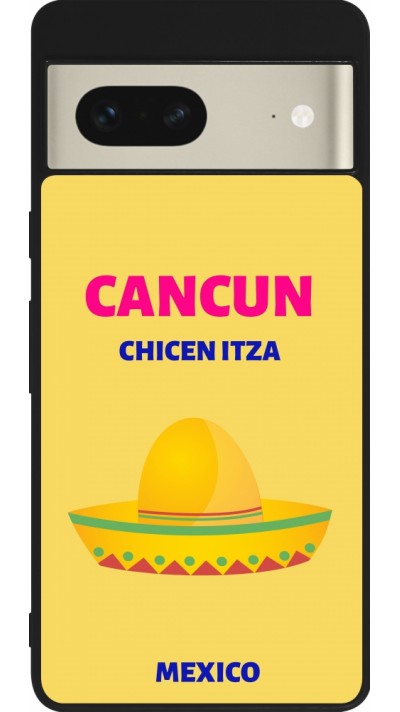 Google Pixel 7 Case Hülle - Silikon schwarz Pop Summer Destination Cancun