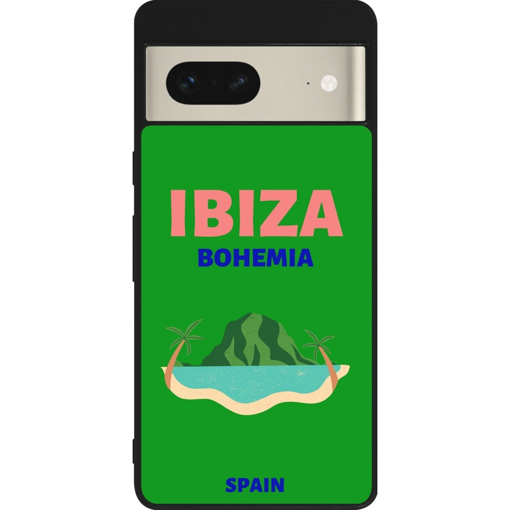 Google Pixel 7 Case Hülle - Silikon schwarz Pop Summer Destination Ibiza