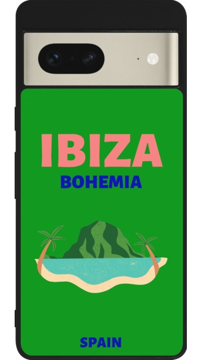 Google Pixel 7 Case Hülle - Silikon schwarz Pop Summer Destination Ibiza