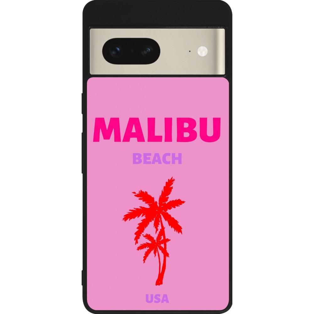 Google Pixel 7 Case Hülle - Silikon schwarz Pop Summer Destination Malibu