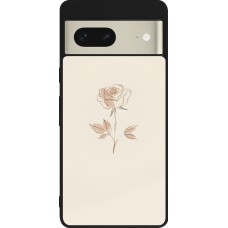 Google Pixel 7 Case Hülle - Silikon schwarz Rosa Sand Minimalistisch