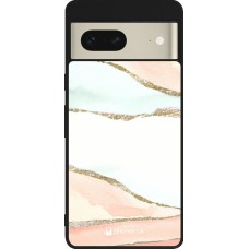 Google Pixel 7 Case Hülle - Silikon schwarz Shimmering Orange