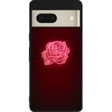 Google Pixel 7 Case Hülle - Silikon schwarz Spring 23 neon rose