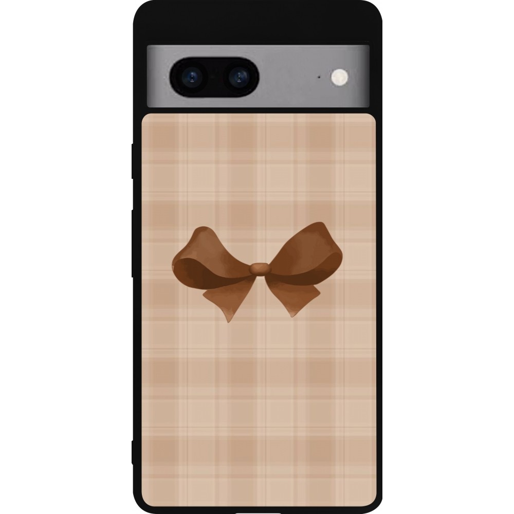 Google Pixel 7a Case Hülle - Silikon schwarz Autumn 2024 bow