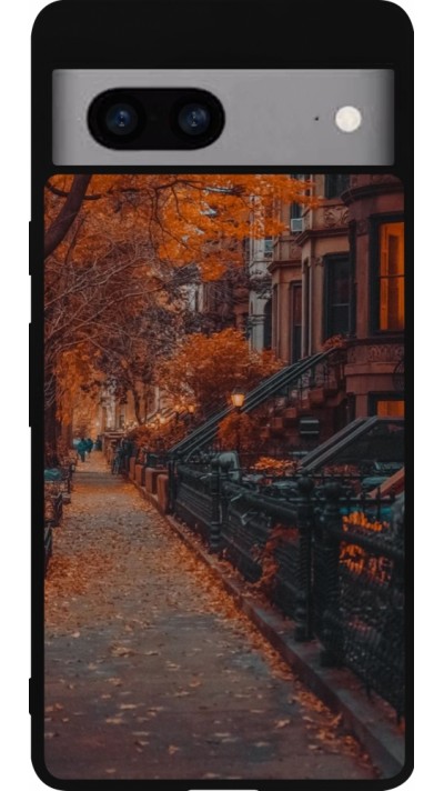 Google Pixel 7a Case Hülle - Silikon schwarz Autumn 2024 city