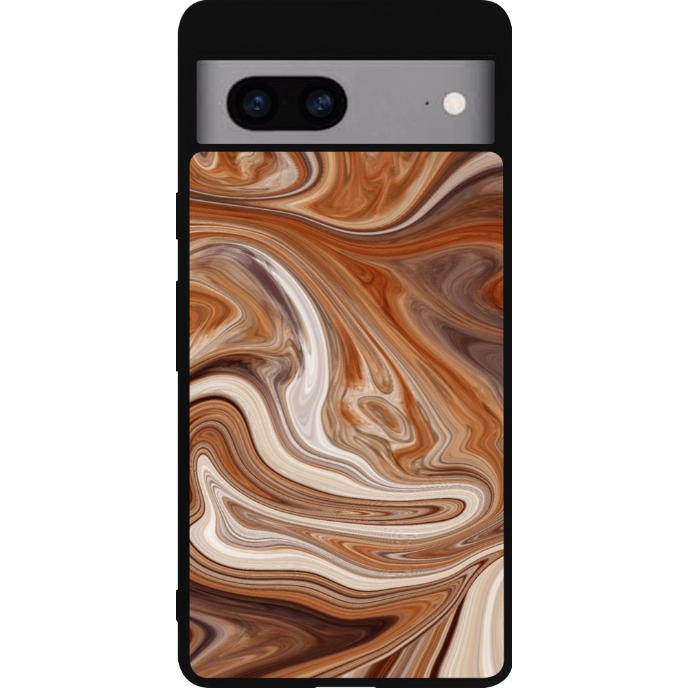 Coque Google Pixel 7a - Silicone rigide noir Autumn 2024 marbe