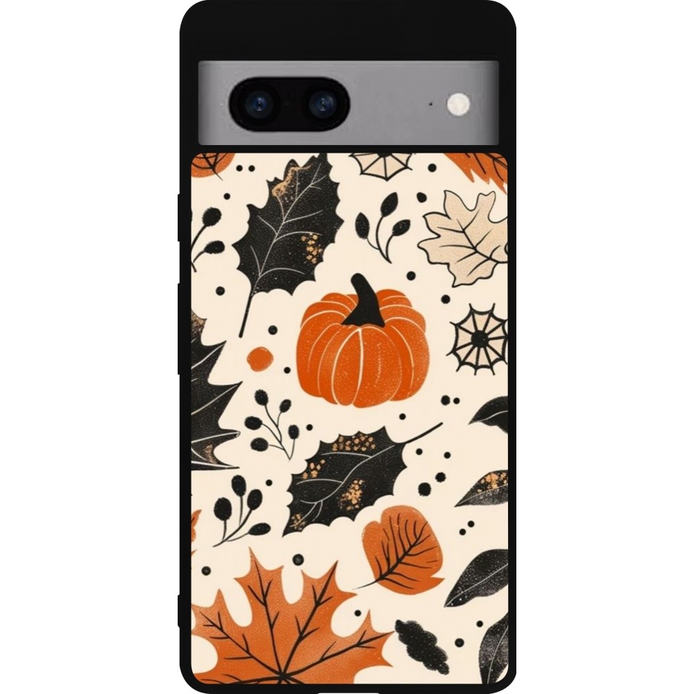 Google Pixel 7a Case Hülle - Silikon schwarz Autumn 2024 nature