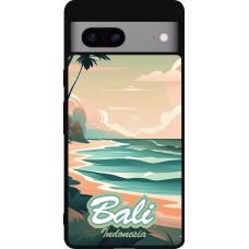 Google Pixel 7a Case Hülle - Silikon schwarz Bali Landscape