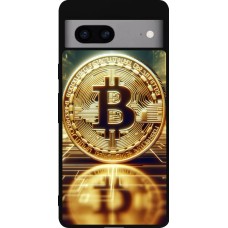 Google Pixel 7a Case Hülle - Silikon schwarz Bitcoin Stehen