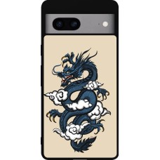 Google Pixel 7a Case Hülle - Silikon schwarz Blue Dragon Tattoo